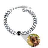 Photo Projection Circle Pendant Bracelet Souvenirs Memorial Jewelry
