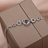 Personalized Heart 925 Sterling Silver Projection Photo Bracelet