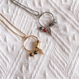 Custom Projection Photo Name Necklace with Birthstone