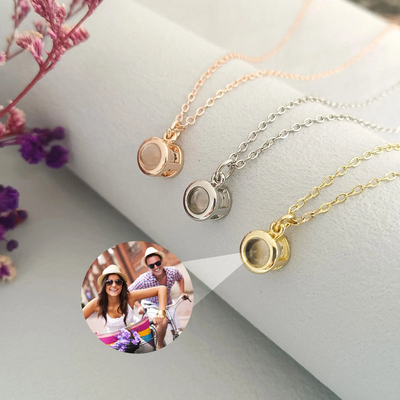 Personalized Photo Projection Necklace,Christmas Gift,Anniversary Gift