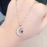 Projection Star Moon Necklace Women Collar Jewelry