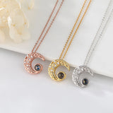 Projection Photo Necklace Star Moon Necklace for Women