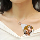 Heart Mom Photo Necklace Personalized Memorial Gift
