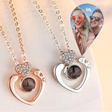 Heart Mom Photo Necklace Personalized Memorial Gift