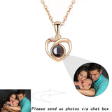 Photo Necklace With Heart Customized Picture Pendant