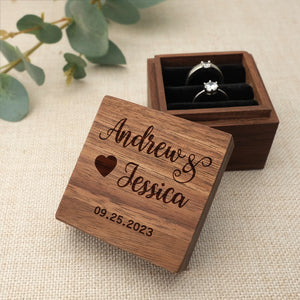Personalized Ring Bearer Box for Wedding Rings