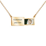 Pull-Out Envelope Necklace-Photo Necklace Engraved Blessing Phrase