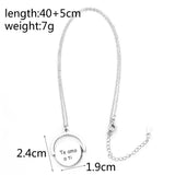 Stainless Steel Heart Necklace Engrave Name Lady Lettering Pendants