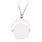 Stainless Steel Heart Necklace Engrave Name Lady Lettering Pendants