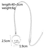Stainless Steel Heart Necklace Engrave Name Lady Lettering Pendants