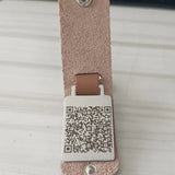 Personalized QR Code Leather Keychain