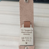 Personalized QR Code Leather Keychain