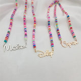 Chromatic Chain Name Necklace Personalized Stainless Steel