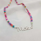 Chromatic Chain Name Necklace Personalized Stainless Steel