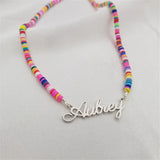 Chromatic Chain Name Necklace Personalized Stainless Steel