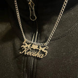 Cartoon Character Heart Nameplate Necklace for Women