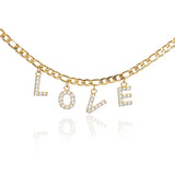 Zircon Alphabet Pendant Bracelet Women Summer Beach Jewelry
