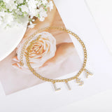 Zircon Alphabet Pendant Bracelet Women Summer Beach Jewelry