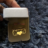 Personalized Wings Heart Name Necklace for Women Girl