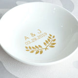 Personalized Wedding Ring Holder Ceramic Jewelry Tray