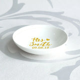 Personalized Wedding Ring Holder Ceramic Jewelry Tray