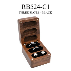 Personalized Ring Jewelry Box Wedding Ring Organizer Wooden Holder