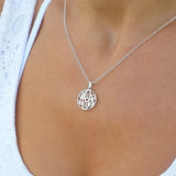 Round Monogram Necklace Personalized Jewelry Circle Letter Choker Necklace