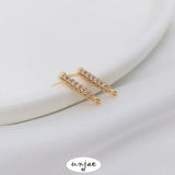 S925 Silver Zircon T Square Belt Ring Earrings DIY Jewelry