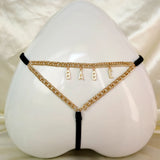 Personalized Sexy Girls Thong Name Waist Chain Body Jewelry