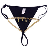 Personalized Sexy Girls Thong Name Waist Chain Body Jewelry