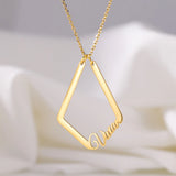 Geometric Ring Holder Necklace|Personalized Pendant|Engagement Ring Keeper