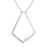 Geometric Ring Holder Necklace|Personalized Pendant|Engagement Ring Keeper