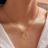 Geometric Ring Holder Necklace|Personalized Pendant|Engagement Ring Keeper