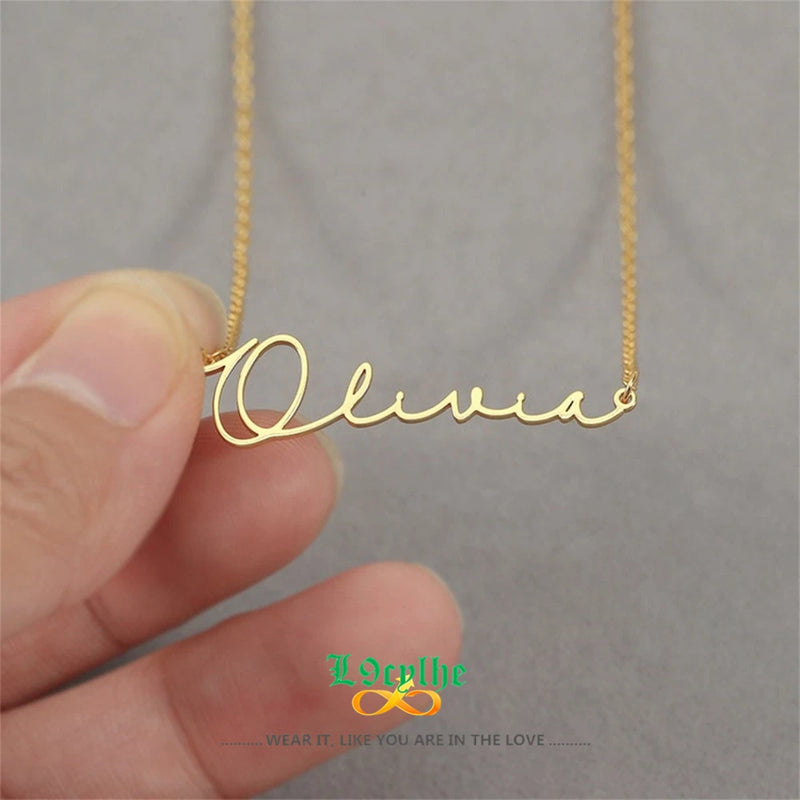 Personalized Handwriting Name Necklace for Mom