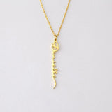 Handwriting Pendant Necklace Stainless Steel Vertical Custom Name Choker
