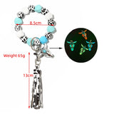 Silicone Beads Luminous Cow Wood Bull Bracelet