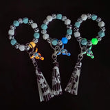 Silicone Beads Luminous Cow Wood Bull Bracelet