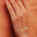 Colorful Stone Name Necklaces for Women Personalized Birthstone Nameplate Choker