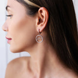 Personalized Huggie Hoop Earrings with Pave CZ Diamonds