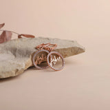 Personalized Huggie Hoop Earrings with Pave CZ Diamonds