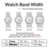 Personalized Aluminum Cuff Watch Band Charm with Birthstone