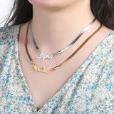 Snake Chain Necklace Personalized Stainless Steel Choker Font Jewelry
