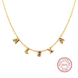 Sparkling Initials Necklace in 925 Sterling Silver