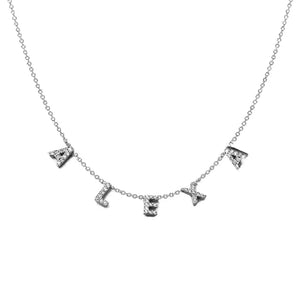 Sparkling Initials Necklace in 925 Sterling Silver