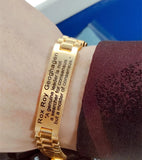 Adjustable Stainless Steel Men Bracelet Bangle Engraved Male Boy Dropship