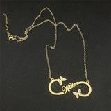 Stainless Steel Butterfly Name Necklace Personalized Choker Pendant