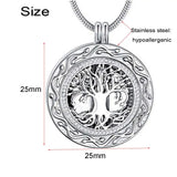 Tree of Life Round Urn Pendant Memorial Keepsake Necklace