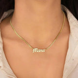 Stainless Steel Cuban Chain Name Necklace Unisex Gothic Jewelry
