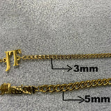 Stainless Steel Cuban Chain Name Necklace Unisex Gothic Jewelry
