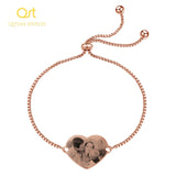Personalized Stainless Steel Name Picture Bracelet for Women